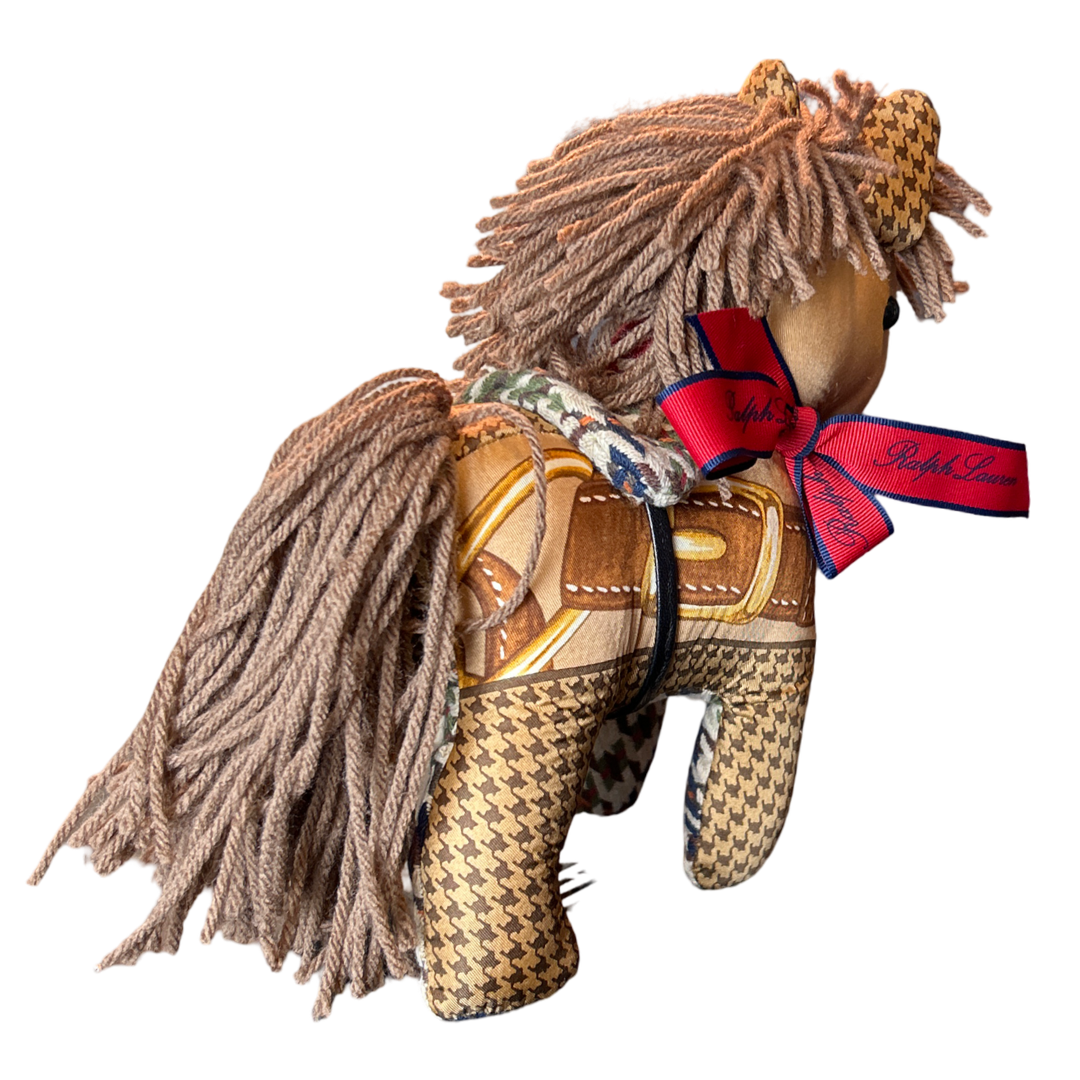 Houndstooth Harness Vintage Silk Scarf Noble Pony