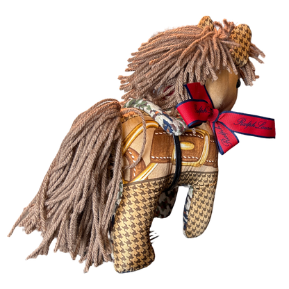 Houndstooth Harness Vintage Silk Scarf Noble Pony