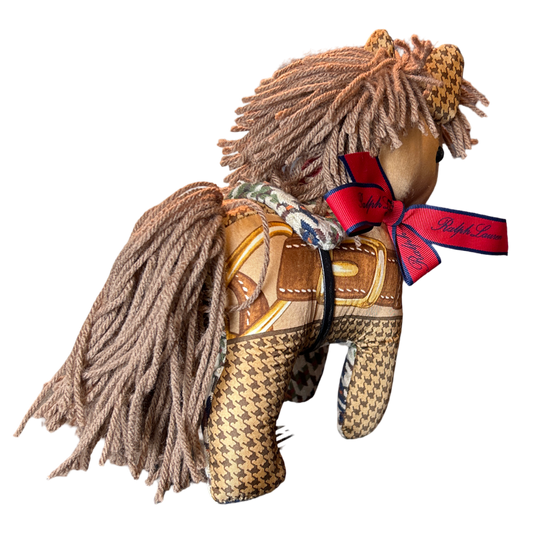 Houndstooth Harness Vintage Silk Scarf Noble Pony