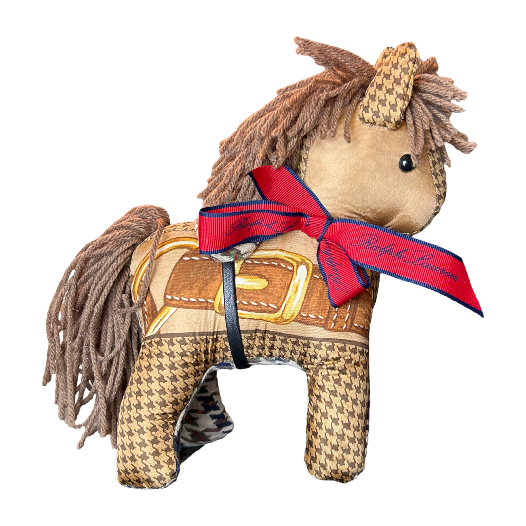 Houndstooth Harness Vintage Silk Scarf Noble Pony