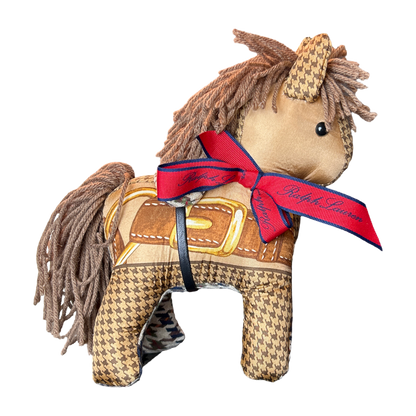 Houndstooth Harness Vintage Silk Scarf Noble Pony