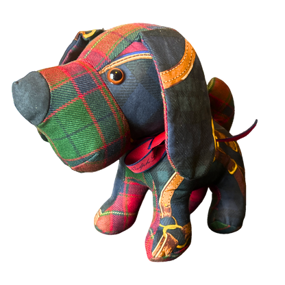Black Watch Tartan Vintage Silk Scarf Loyal Puppy