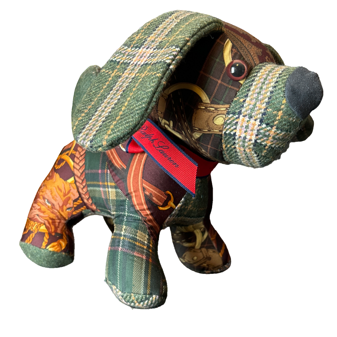 Fox Hunt Vintage Silk Scarf Loyal Puppy