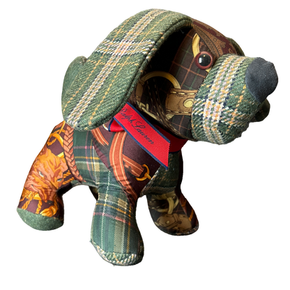 Fox Hunt Vintage Silk Scarf Loyal Puppy