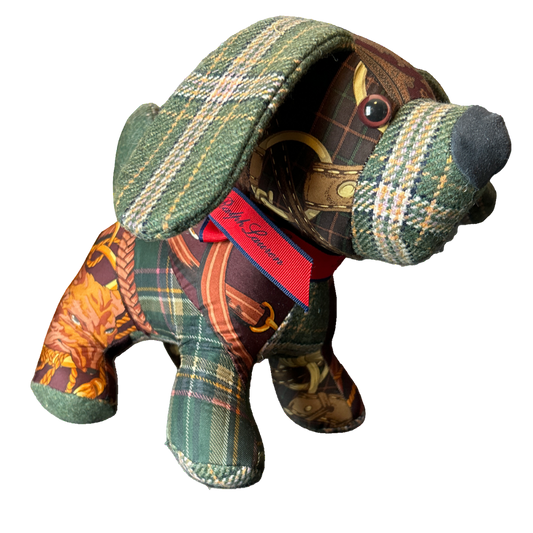 Fox Hunt Vintage Silk Scarf Loyal Puppy