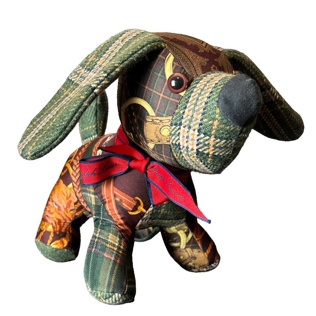 Fox Hunt Vintage Silk Scarf Loyal Puppy