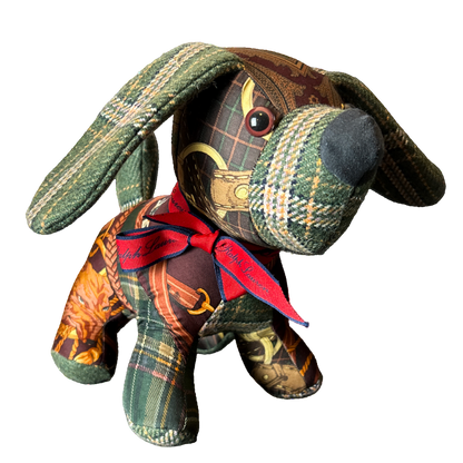 Fox Hunt Vintage Silk Scarf Loyal Puppy