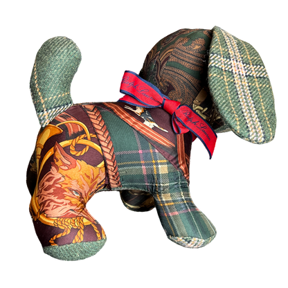 Fox Hunt Vintage Silk Scarf Loyal Puppy