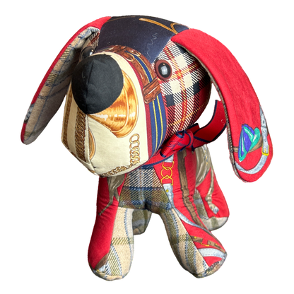 Equestrian Vintage Silk Scarf Loyal Puppy