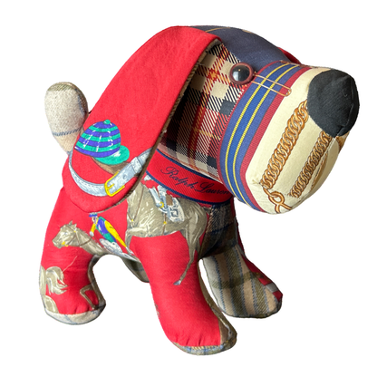 Equestrian Vintage Silk Scarf Loyal Puppy