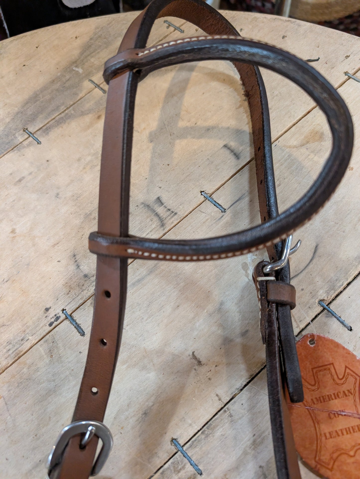 Leather One Ear Headstall with Quick Change Snaps