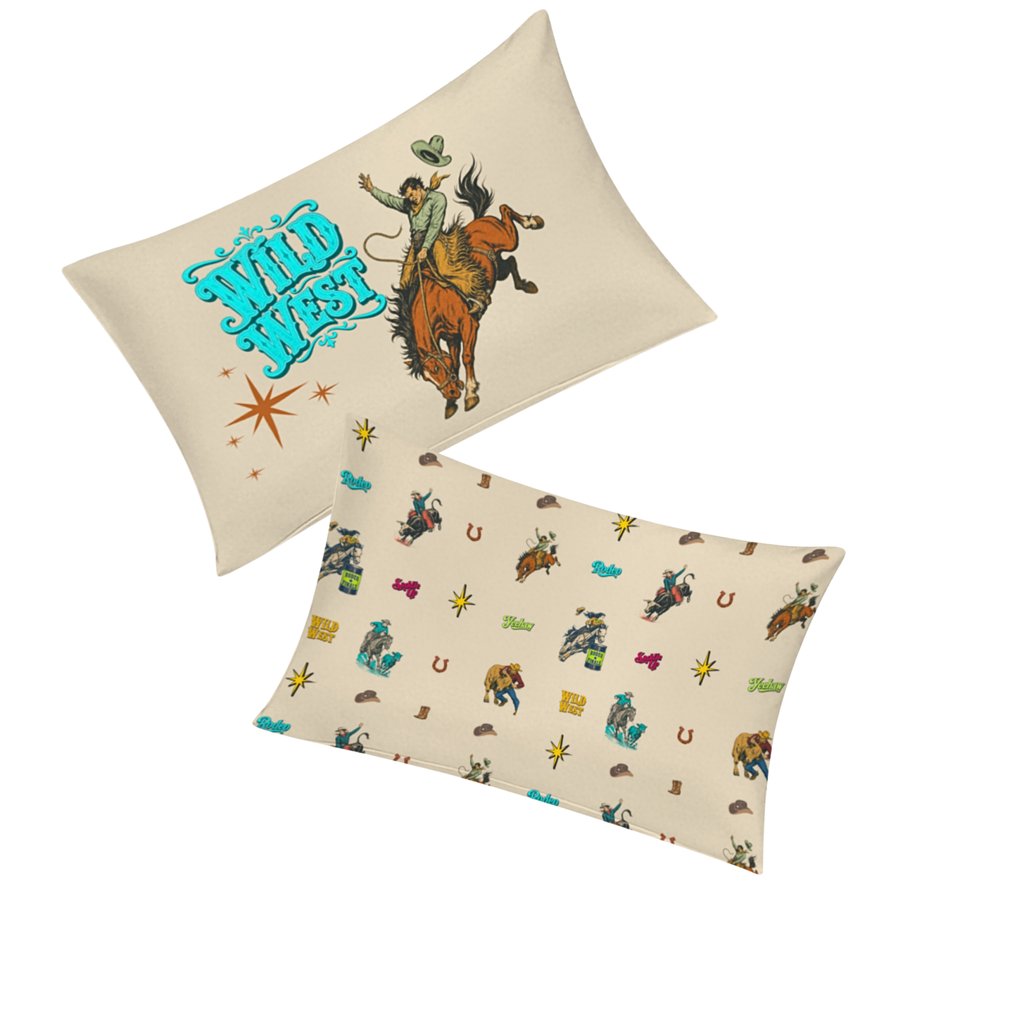 Wild West Rodeo Pop Art Western Pillow Case Made in America