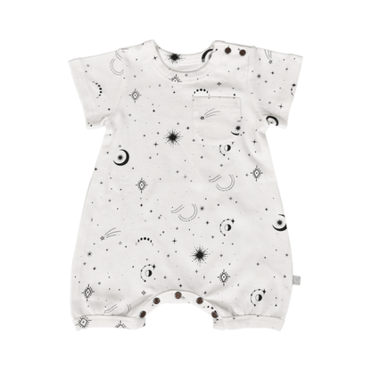 short sleeve romper | celestial