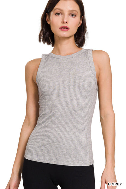 Zenana Soft Ribbed Crew Neck Tank Top – Western Layering Essential