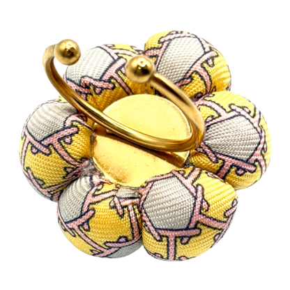 H Chain Ladybug Vintage Silk Necktie Ring