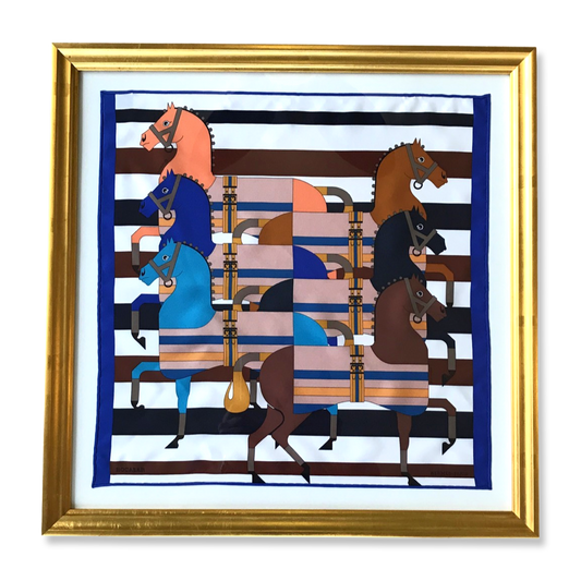 Rocabar Framed Vintage Silk Scarf 20"