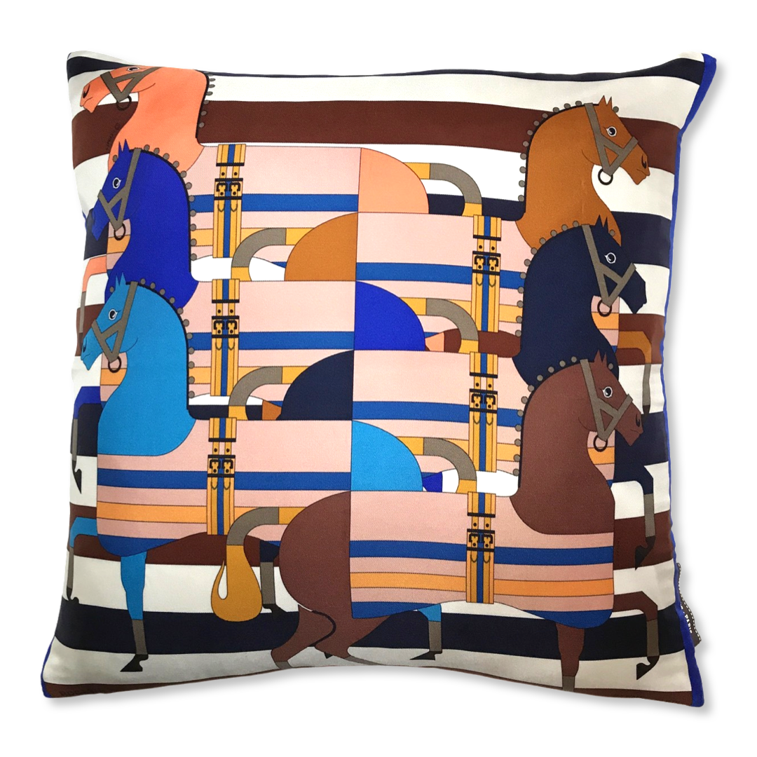 Rocabar Vintage Silk Scarf Pillow 17"