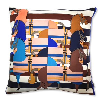 Rocabar Vintage Silk Scarf Pillow 17"