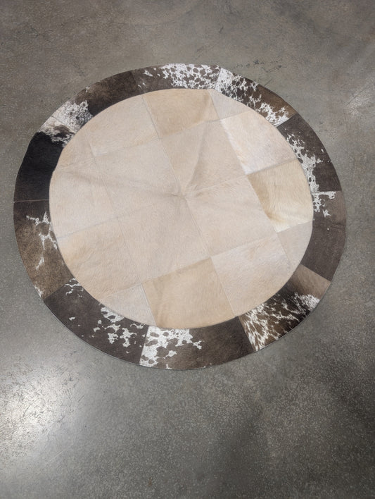Round 3' Round Patchwork Handmade Rug