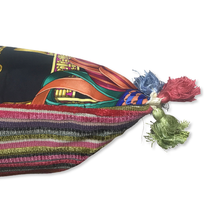 Rubans du Cheval Noir Vintage Silk Scarf Pillows