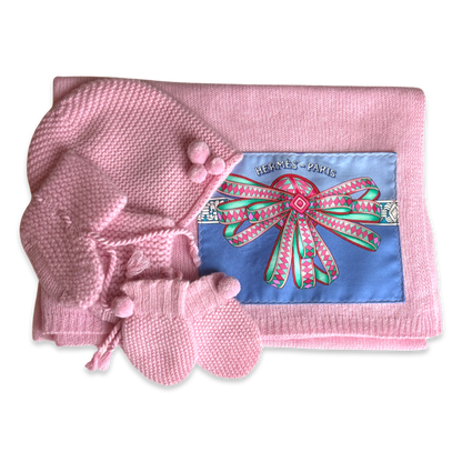 Rubans du Cheval Vintage Silk Scarf & Cashmere Baby Set