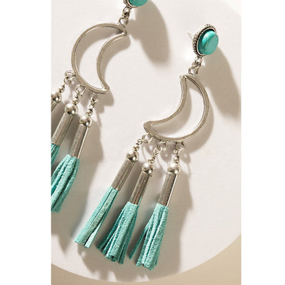 Radiant Moon Earrings In Blue