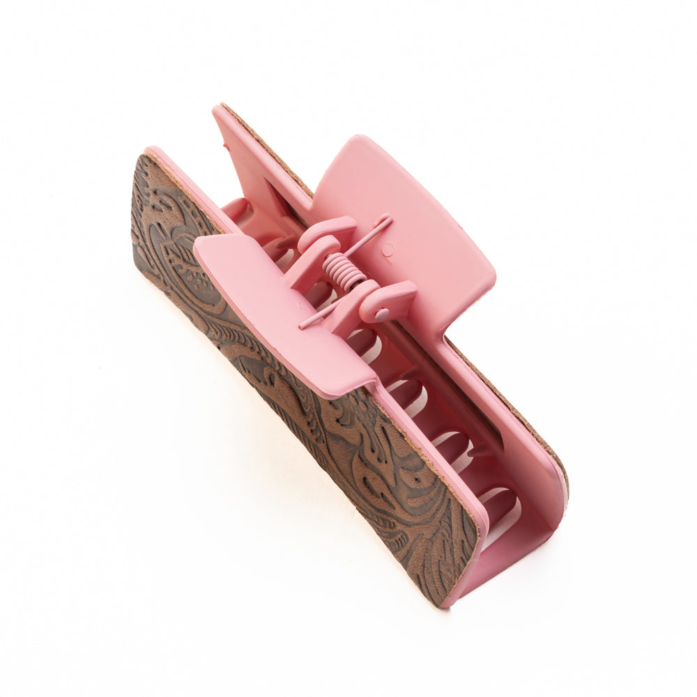 High Vista Hair Comb Clip In Pink and Brown