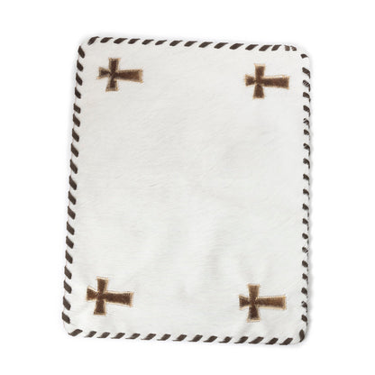 Western Grace Hairon Table Runner '' SET OF 4 '' in Saddle Ivory