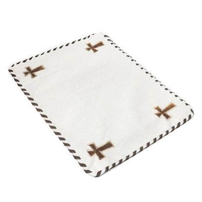 Western Grace Hairon Table Runner '' SET OF 4 '' in Saddle Ivory
