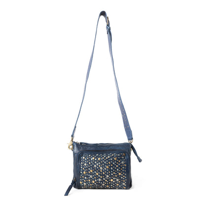 Mossveil Leather Bag in Blue