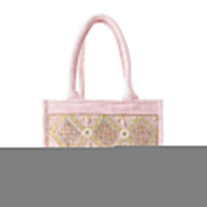 Gypsy Lace Canvas Bag in Light Pink
