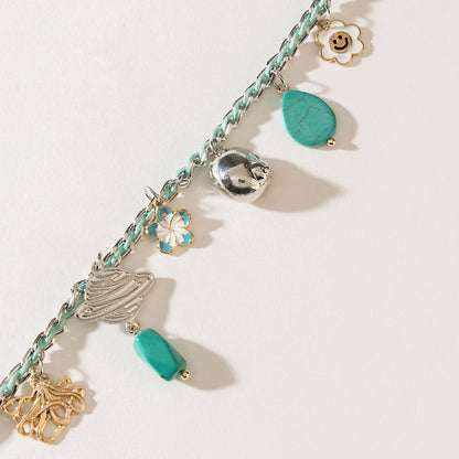 Seaside Relic Bag Charm in Lagoon Blue