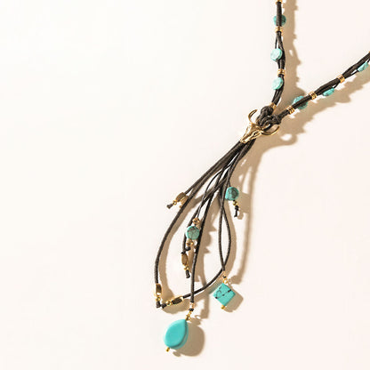 Bullseye Moonstone Necklace in Ghost Blue