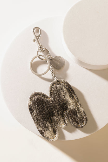 Alpha Hairon Bag Charm in Black & White