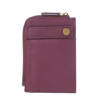 Myra Ember Horizon Leather Credit Card Holder in Vintage Berry