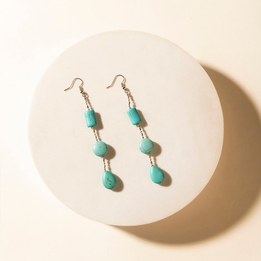 Myra Rio Rodeo Teardrop Earrings in Lagoon Turquoise