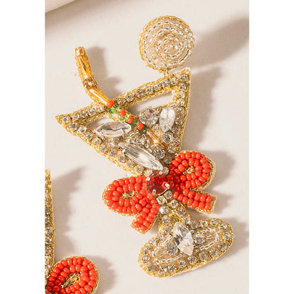 Myra Enchanted Eve Charm Earrings in Crimson Glow
