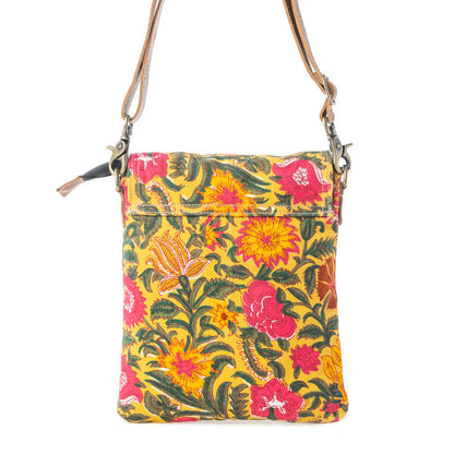 Myra Rosé Carnival Crossbody Bag in Peony Gold