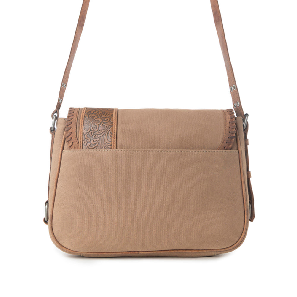 Myra Outlaw's Travels Leather Shoulder Bag in Burnt Sand