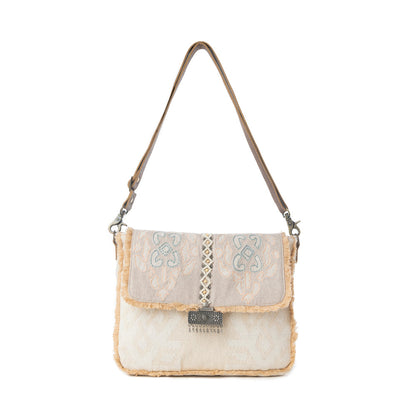Myra Cinnamon Sands Crossbody Bag in Sunset Ivory