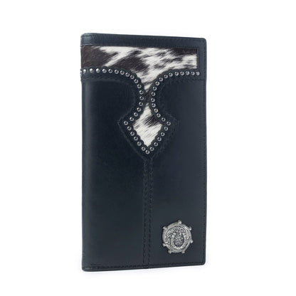 Myra Frontier Mark Hairon Leather Wallet for Men in Dusthorn Black