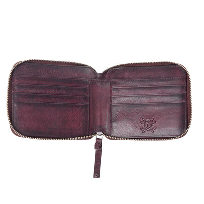 Myra Zidana Dante Men's Veg Tanned Leather Wallet in Plumwood