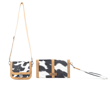 Luna Frost Hairon Leather Bag & Wallet Duo
