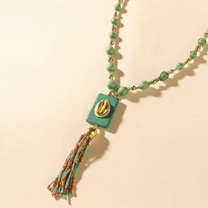 Myra Sun strung beaded necklace in Turquoise