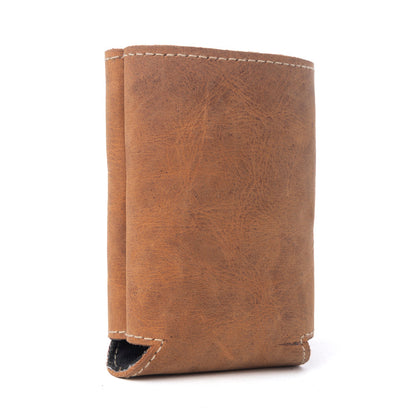 Myra Birch Valley Hairon Leather Beer Can Holder in Dusty Caramel