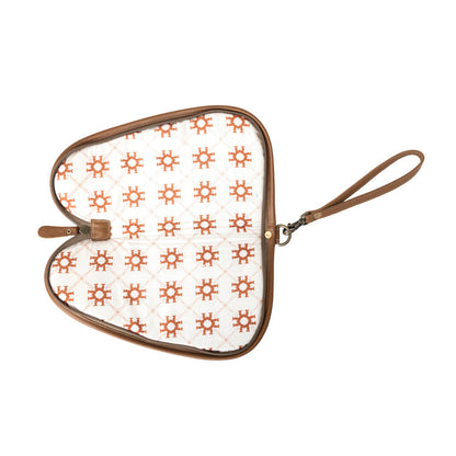 Myra Bronzefall Handtooled Leather Gun Case in Saddle Tan