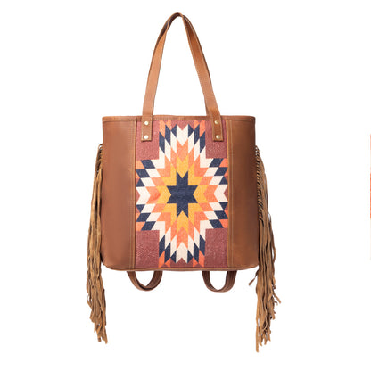 Sedona Star Fringed Tote Bag