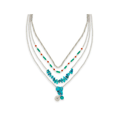 Enchanted Garden Tiered Silver Necklace