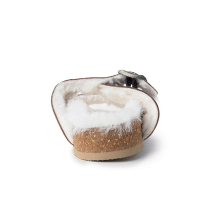 Prairie Winds Hand-tooled Fur Comfort Leather Sandals