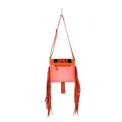 Tonga Ridge Canvas & Hairon Bag In Orange
